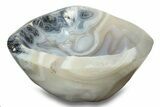 Polished Banded Agate Bowl - Madagascar #245567-1